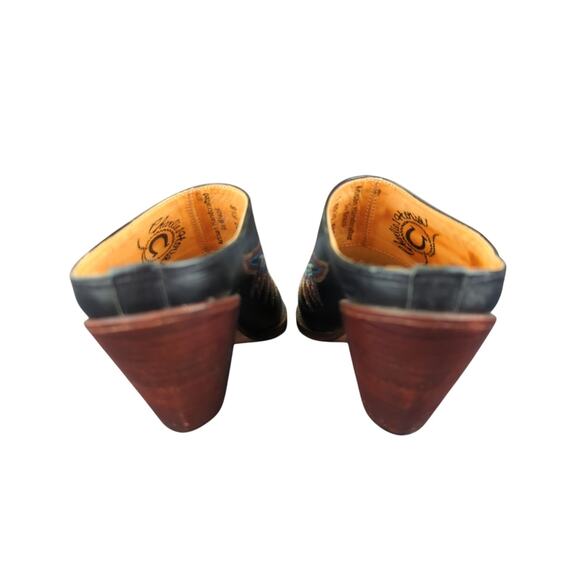 Lucchese Charlie 1 Horse Mayela Slide Western Mules Embroidered Cowgirl Sz 6.5B - Picture 5 of 8